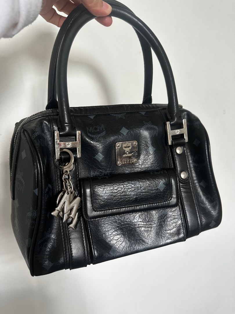 MCM Boston Doctors Bag Black, Luxury, Bags & Wallets on Carousell