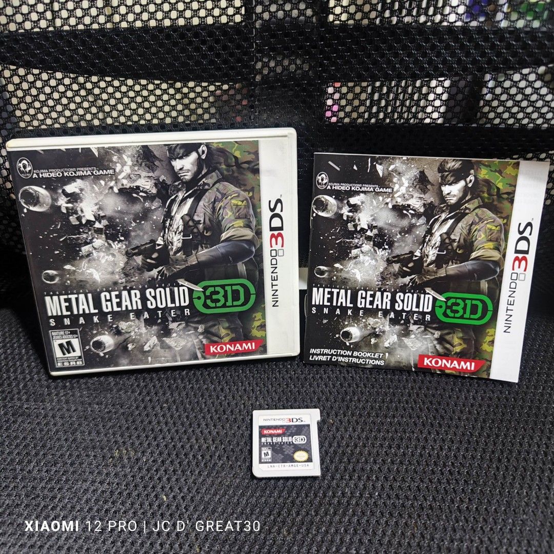Metal Gear Solid Snake Eater 3DS Game USA, Video Gaming, Video Games, Nintendo on Carousell
