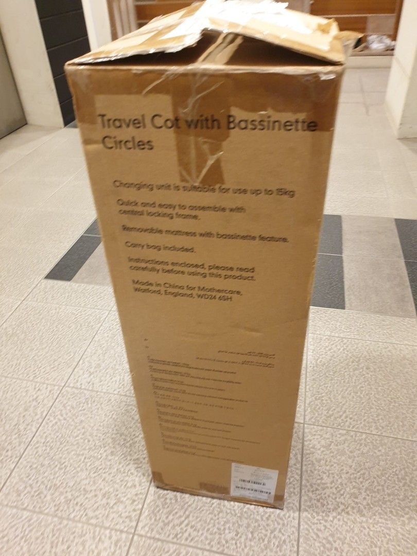 Mothercare Travel Cot with Circles, Babies & Kids, Baby