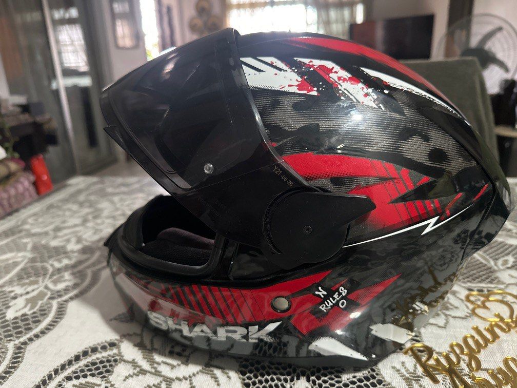 Shark Full Face Helmet Motorcycles Motorcycle Apparel on Carousell
