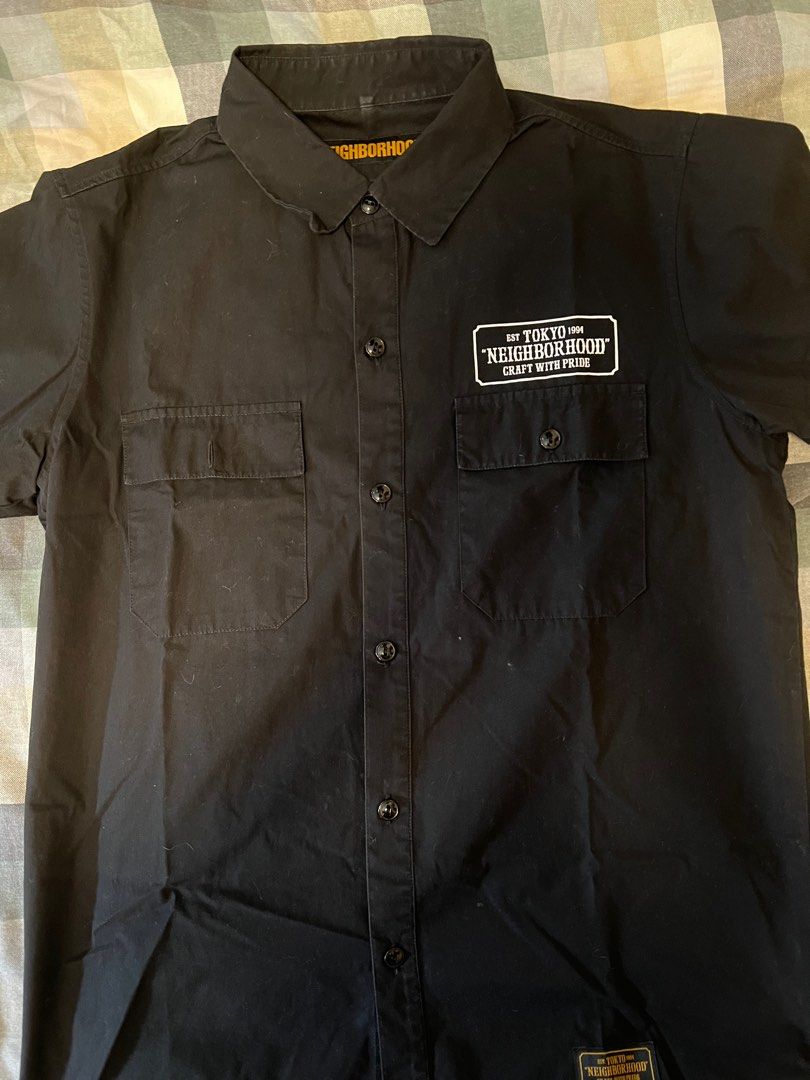 Neighborhood Short Sleeve Classic Work Shirt Size M, 男裝