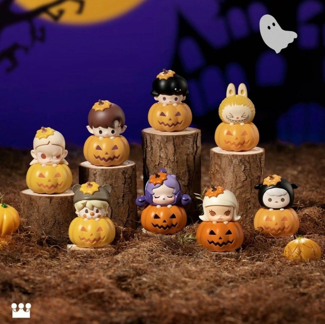 NEW! POPMART] POPMART POPBEAN HALLOWEEN PUMPKIN SERIES FULL