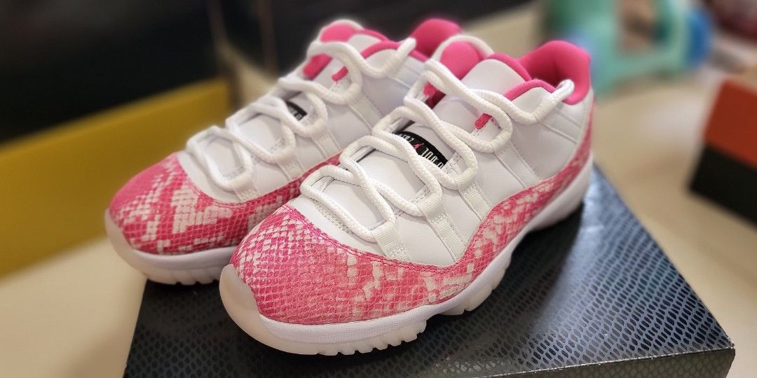 Nike Air Jordan 11 Pink Snakeskin 2019 Wms Size 9.5 7.5 Carousell