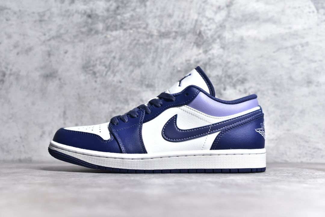 White purple sale blue jordans