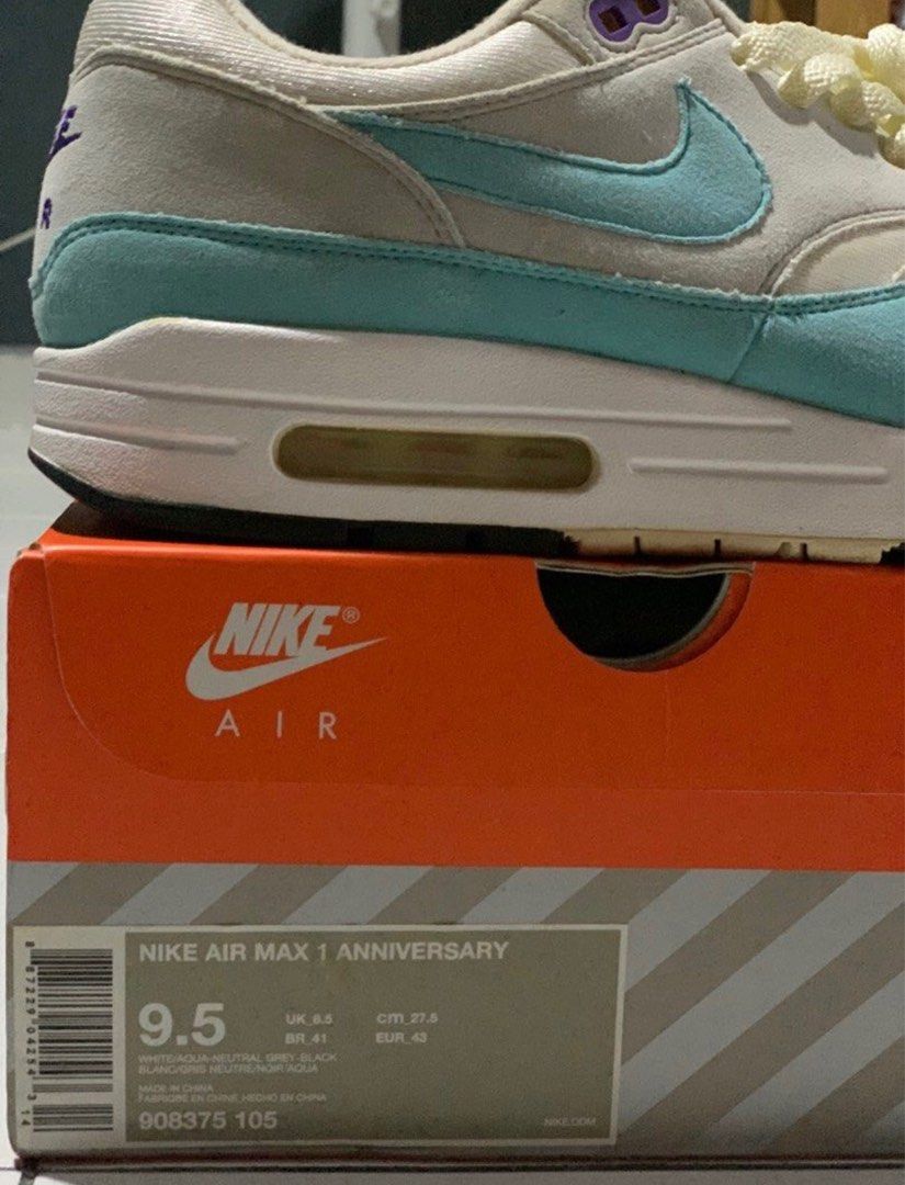 Nike air max 1 top aqua anniversary