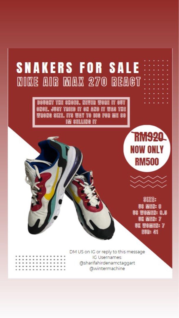 270 react womens sales sale
