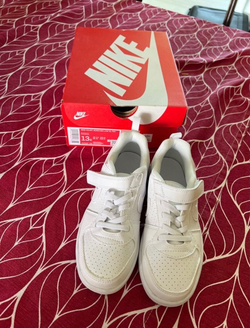 Nike white shoes, Babies & Kids, Babies & Kids Fashion on Carousell