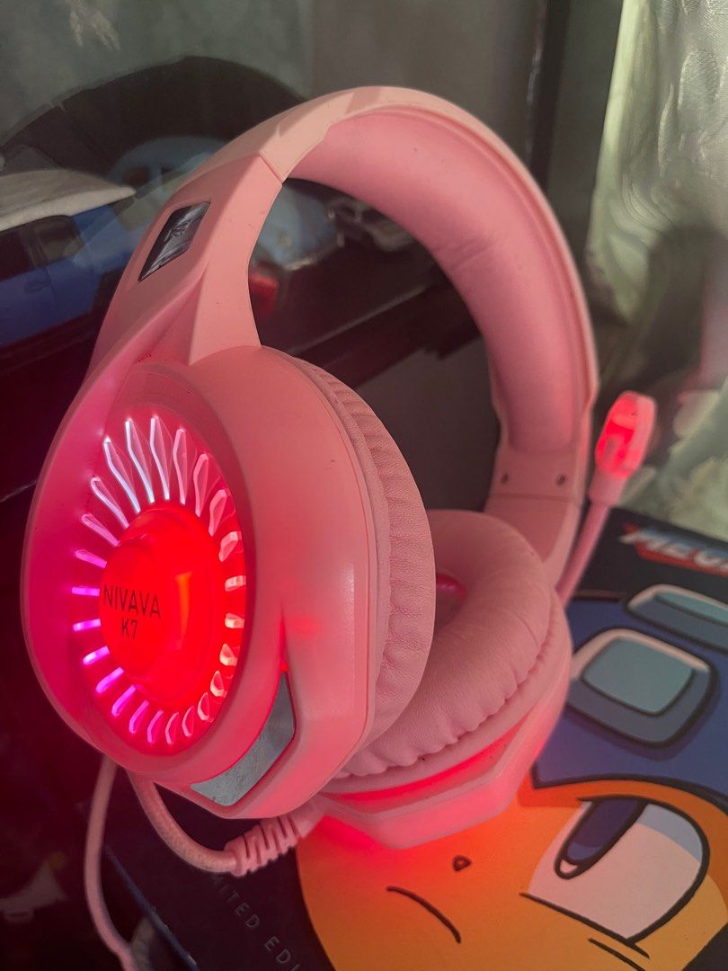 Nivava gaming headset discount pink