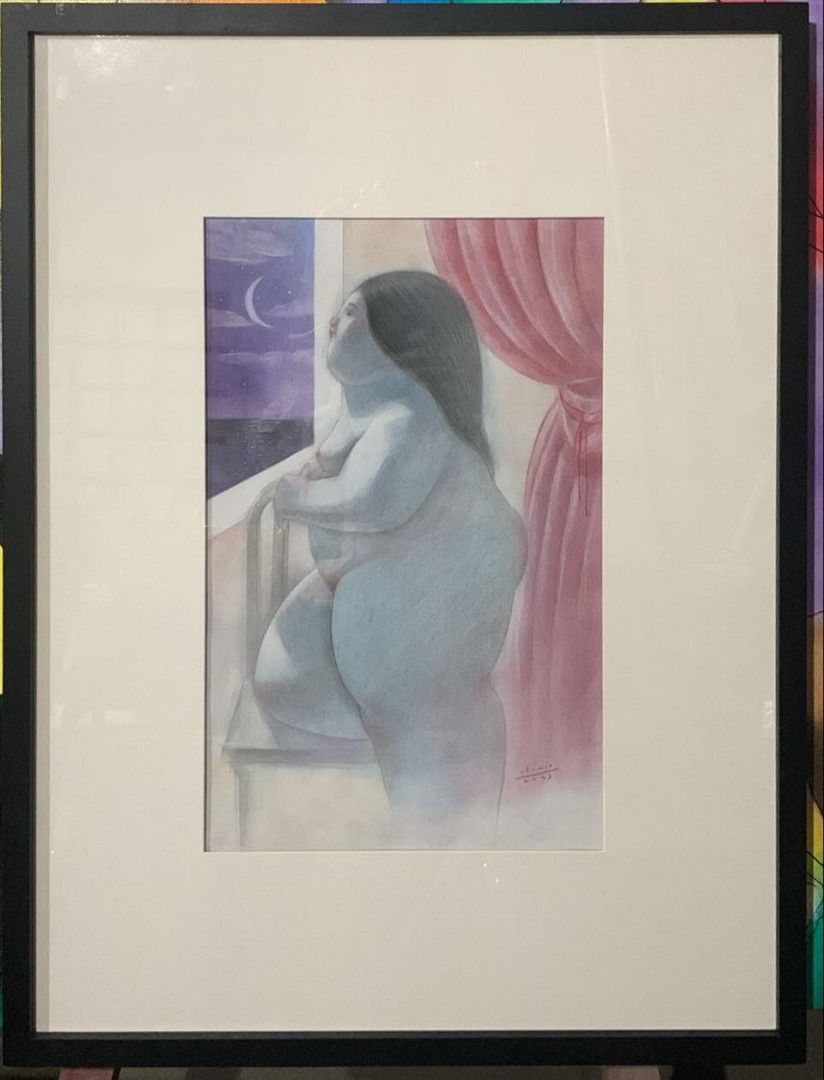 Nude obemio artwork (Category: Art & Prints) located in Manila. Submitted by megaworld_art (Listing ID 1261820065, Image 1). Description: 18x12in pastel on paper 2023 with certificate of authenticity cash on delivery metro manila.