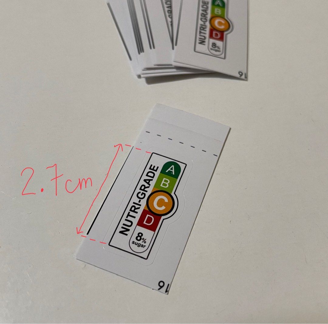 Nutri Grade Label Sticker *In Stock No Need Printing*, Hobbies & Toys