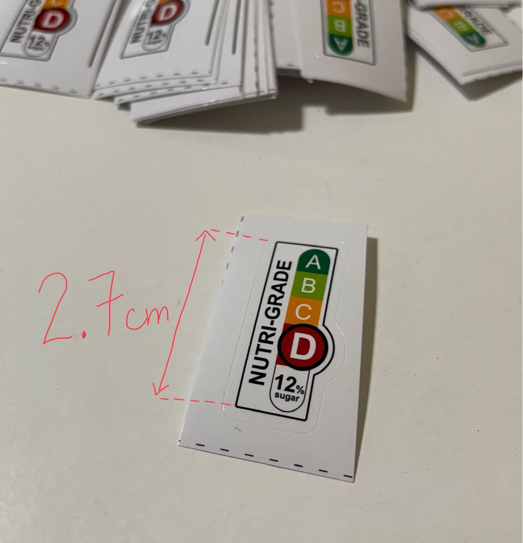 Nutri Grade Label Sticker *In Stock No Need Printing*, Hobbies & Toys