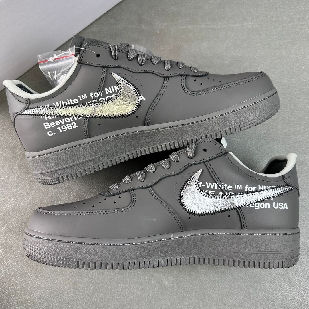 off-white x Nike Air Force 1 Low 灰色藝術館DX1419-500, 名牌, 鞋及