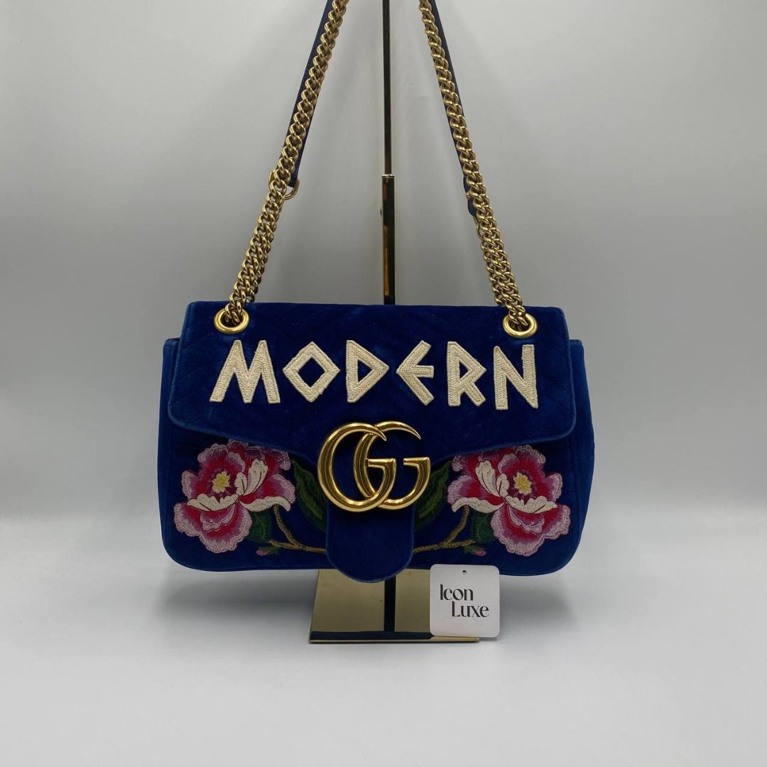 Gucci red velvet sling bag, Luxury, Bags & Wallets on Carousell