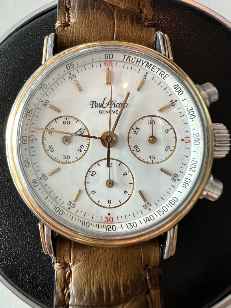 Paul Picot Lemania 1873 金鋼Chronograph vintage manual watch omega