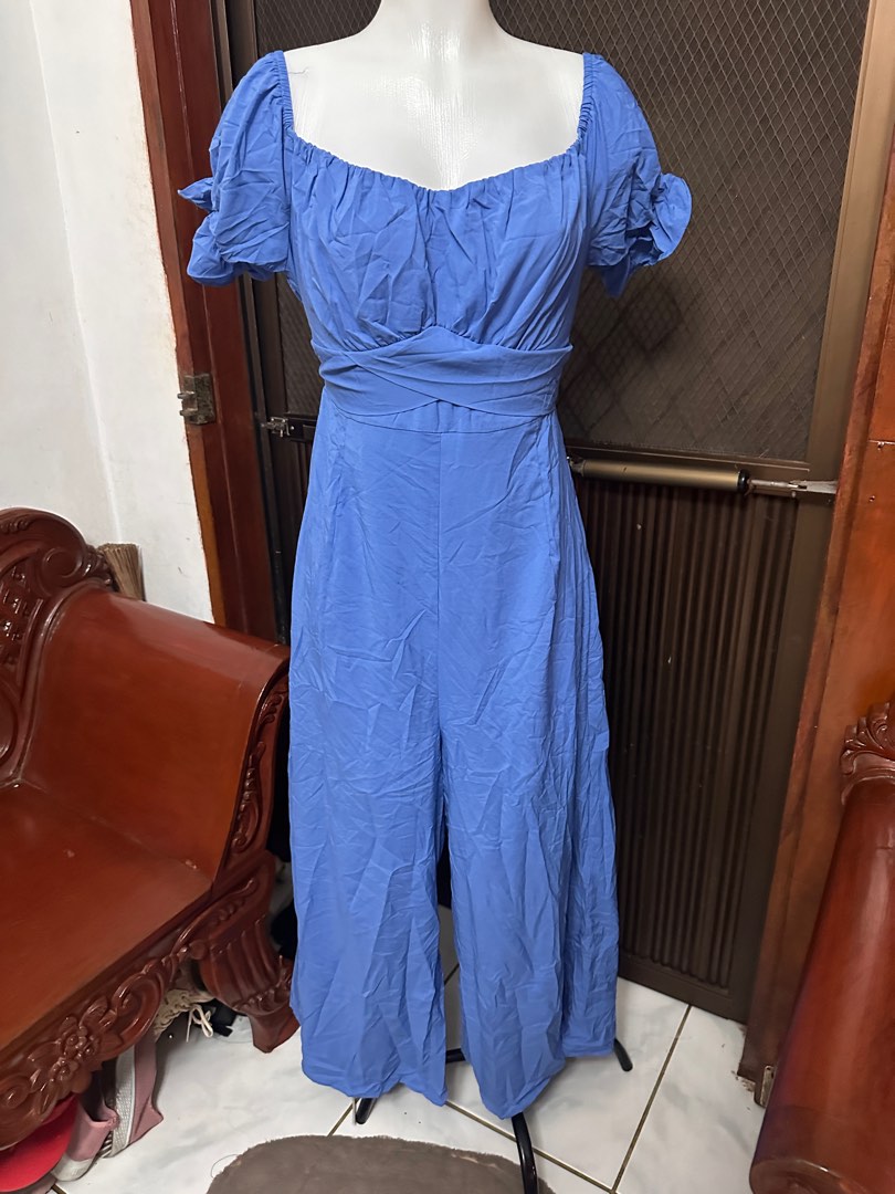 Plus Size Blue Jumpsuit, Women's Fashion, Dresses & Sets, Jumpsuits on