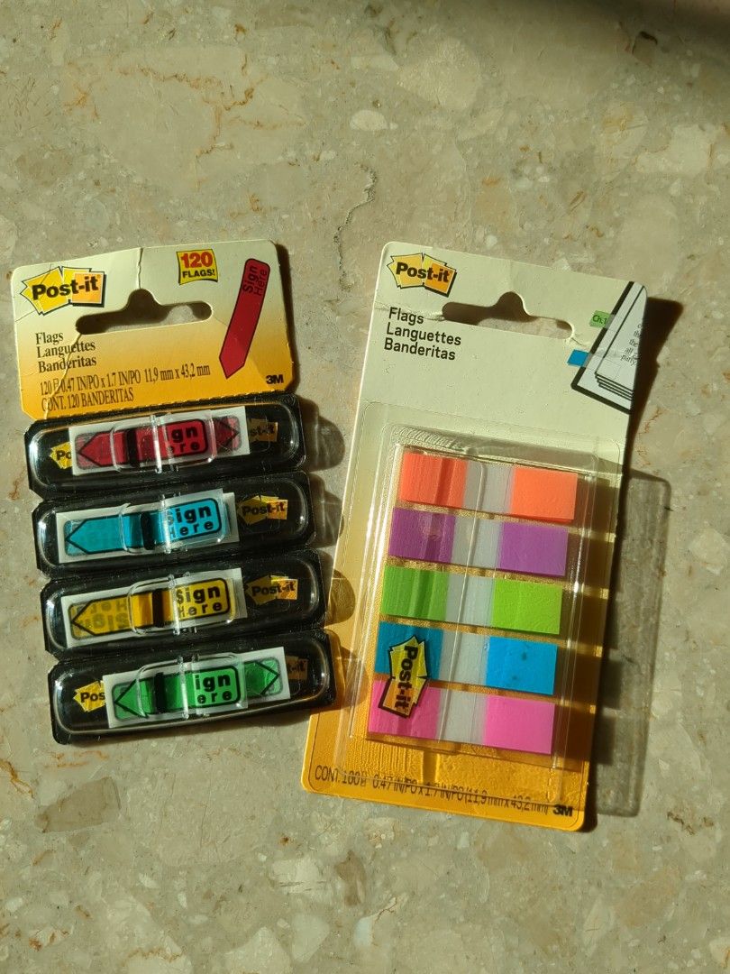 Post it sticky flags and notes, Hobbies & Toys, Stationery & Craft