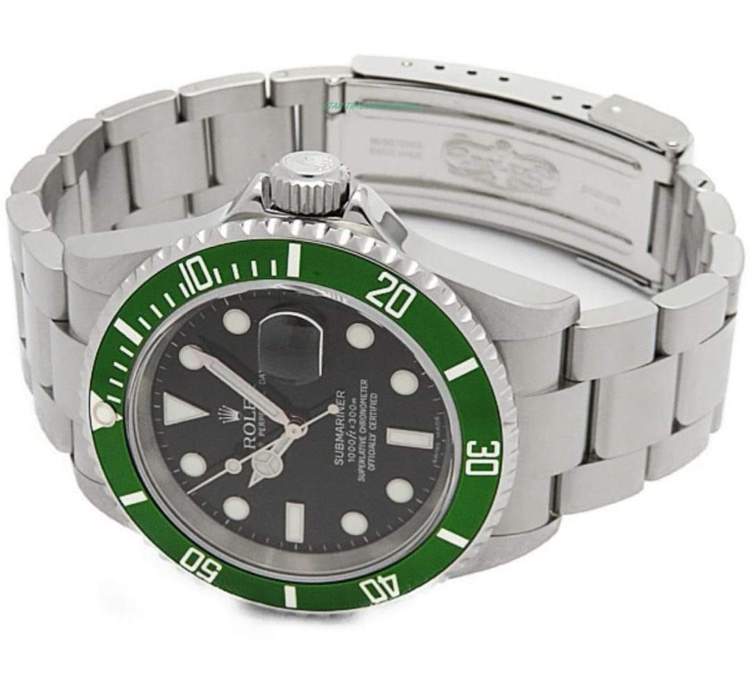 Rolex Submariner Date 16610LV KERMIT 50th Anniversary 2007 Z series Pre owned full set