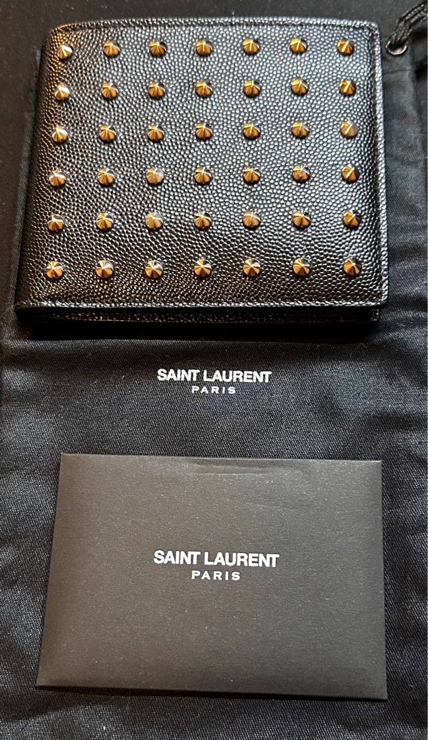 Saint laurent studded wallet discount