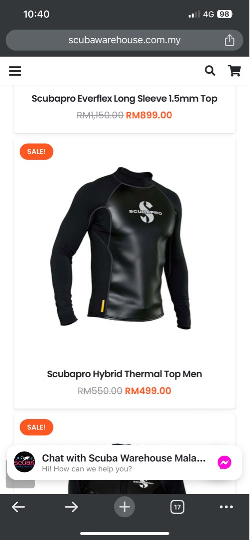 Scubapro hybrid thermal store top