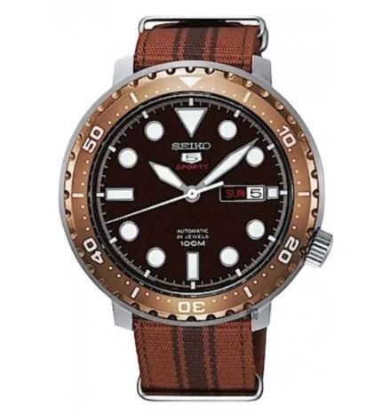 SOLD OUT Seiko SRPC68K1 Bottle Cap Rose Gold Bezel Brown Dial Brown Nylon Strap Case Width 45mm srpc68 Men s Fashion Watches Accessories Watches on Carousell
