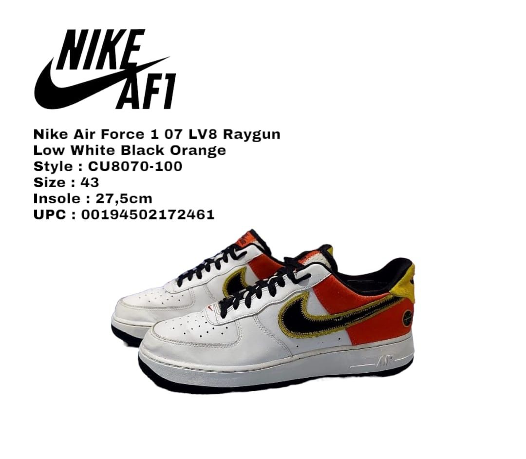 Nike Mens Air Force 1 Low CU8070 100 Rayguns - Size