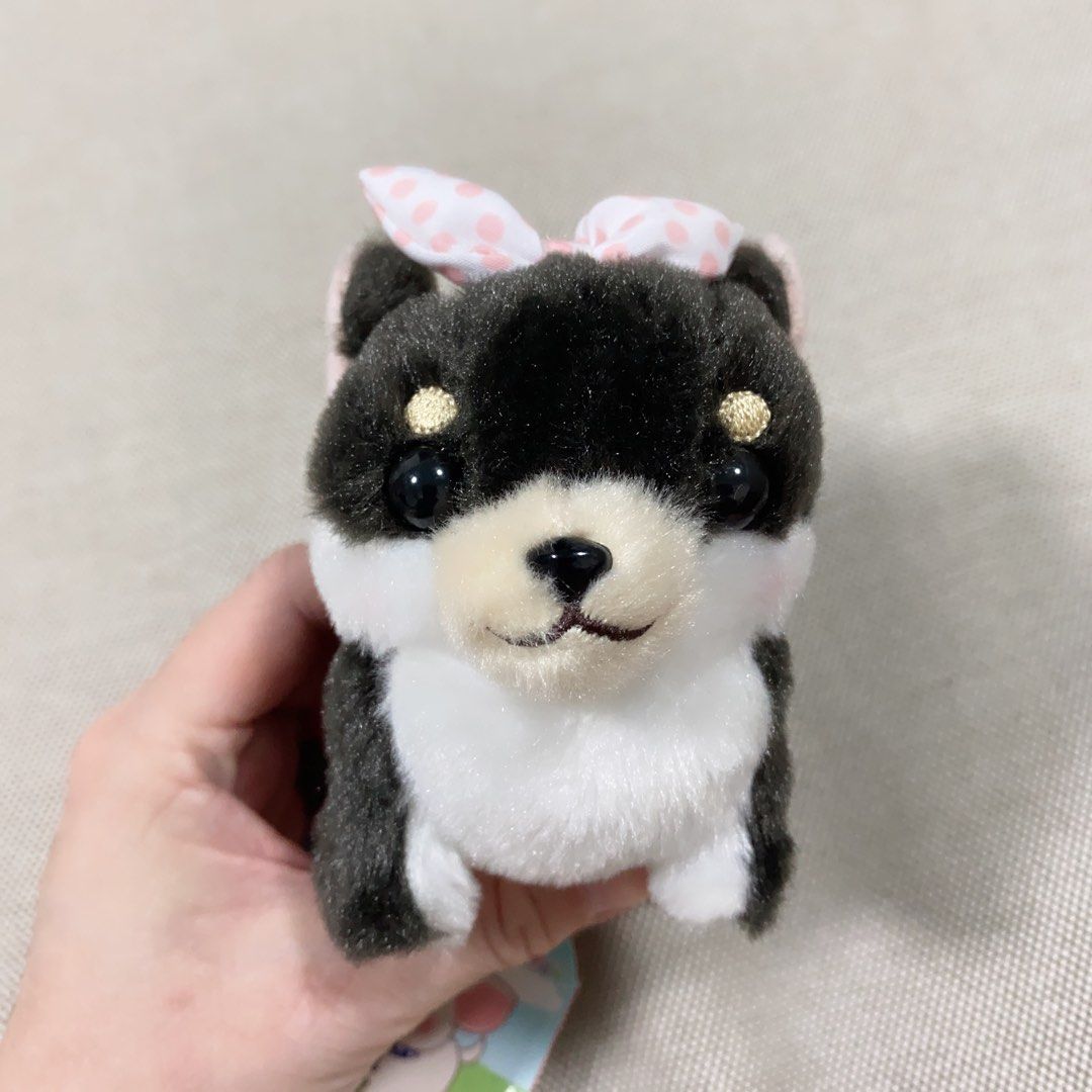 BN Shiba Inu Black Puppy Dog Japanese Small Plush Hobbies Toys Toys Games on Carousell