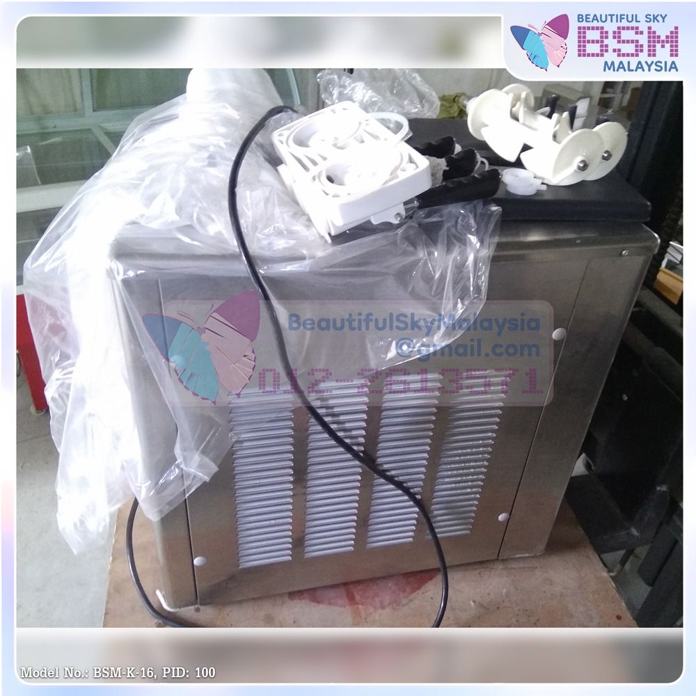 Soft Serve Ice Cream Machine Aiskrim Softserve Mesin Yogurt Puff