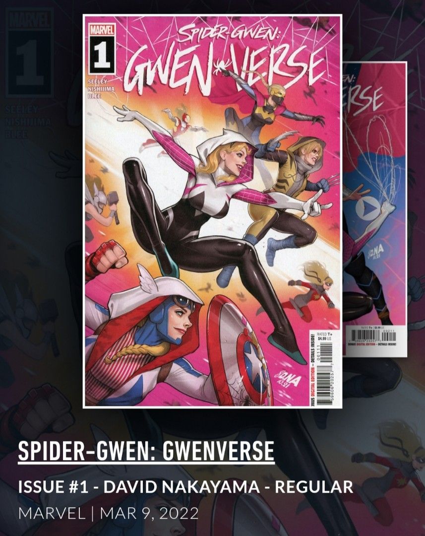 SPIDER-GWEN: GWENVERSE #1 (Category: Comics & Manga) located in Floridablanca. Submitted by toyz_soldier_collectibles (Listing ID 1261933787, Image 2). Description: IM NOT A PROFESSIONAL GRADER F TO VF CONDITION BAGGED AND BOARD WYSIWYG SHIPPING SHOULDER BY THE BUYER.