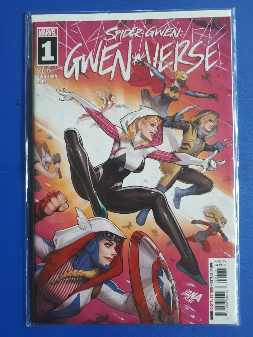 SPIDER-GWEN: GWENVERSE #1 (Category: Comics & Manga) located in Floridablanca. Submitted by toyz_soldier_collectibles (Listing ID 1261933787, Image 1). Description: IM NOT A PROFESSIONAL GRADER F TO VF CONDITION BAGGED AND BOARD WYSIWYG SHIPPING SHOULDER BY THE BUYER.