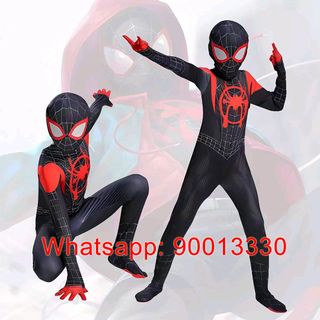 Kids Boy Spiderman Costume Cosplay Suit Kids Toy Spider-man  Capes,glove,transmitter,shield,sword