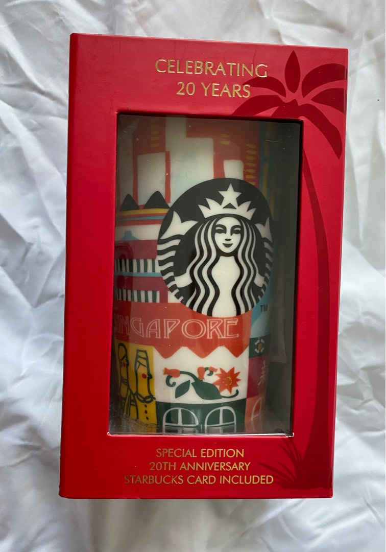 Starbucks Singapore 20th Anniversary tumbler with card, Furniture