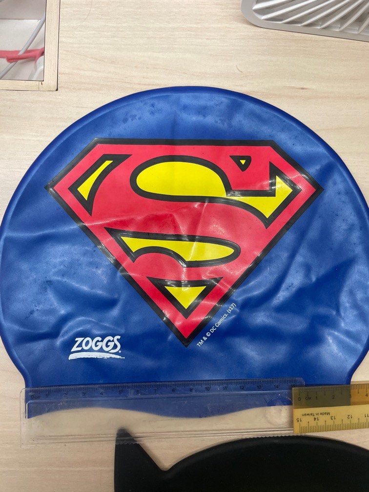 Superman and Batman swimming caps Babies Kids Babies Kids