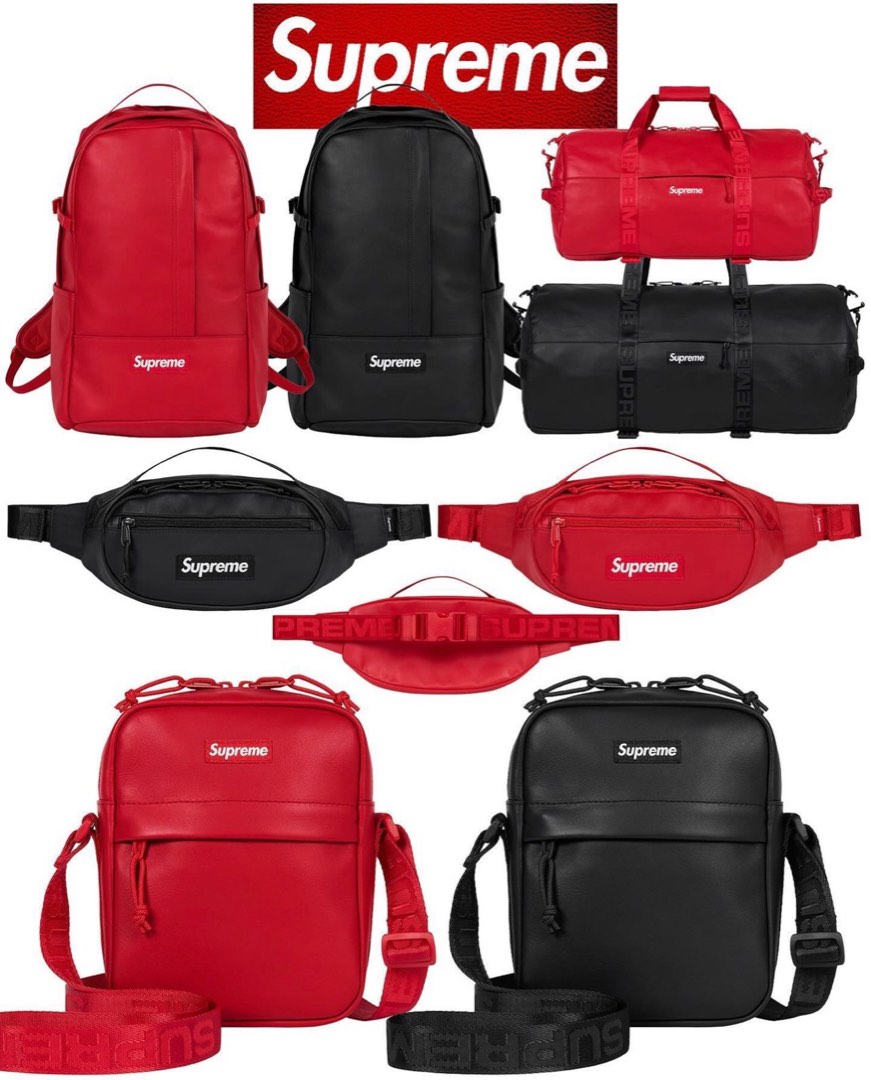 Supreme Leather Bags Men s Fashion Bags Backpacks on Carousell