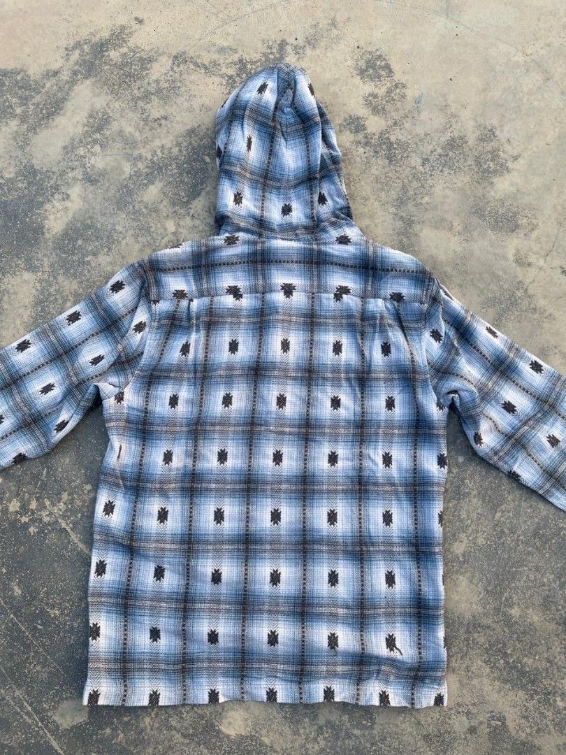 Supreme Waffle Plaid Hooded Shirt Multicolor Men s