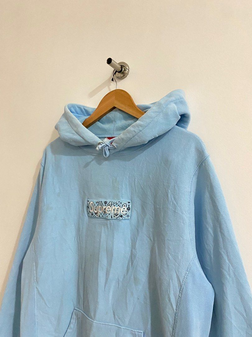 Supreme baby blue hoodie sale