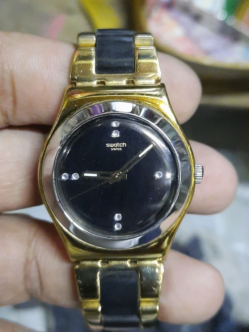 Swatch two clearance tone watch