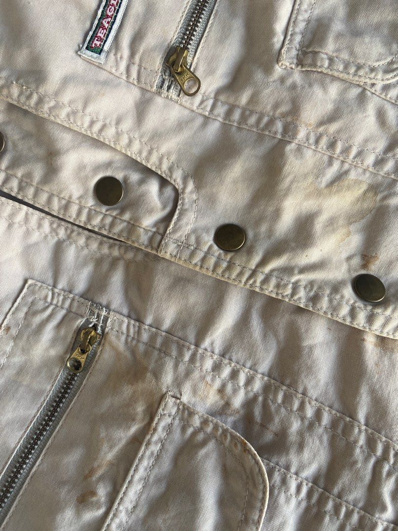 WALKER AND HAWKES - Heren Winchester gewaxt katoenen gilet met meerdere zakken voor buiten, kamperen, wandelen, reizen, bruin, marineblauw, L