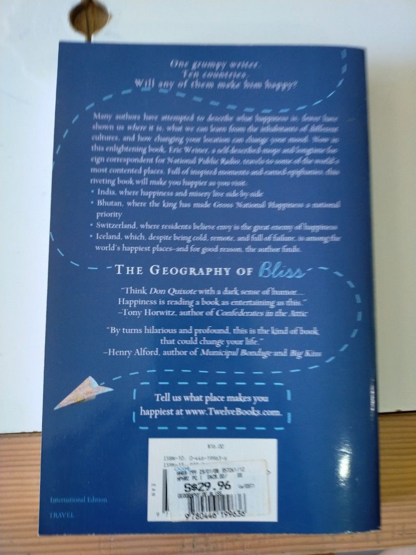 The Geography of Bliss by Eric Weiner, Hobbies & Toys, Books