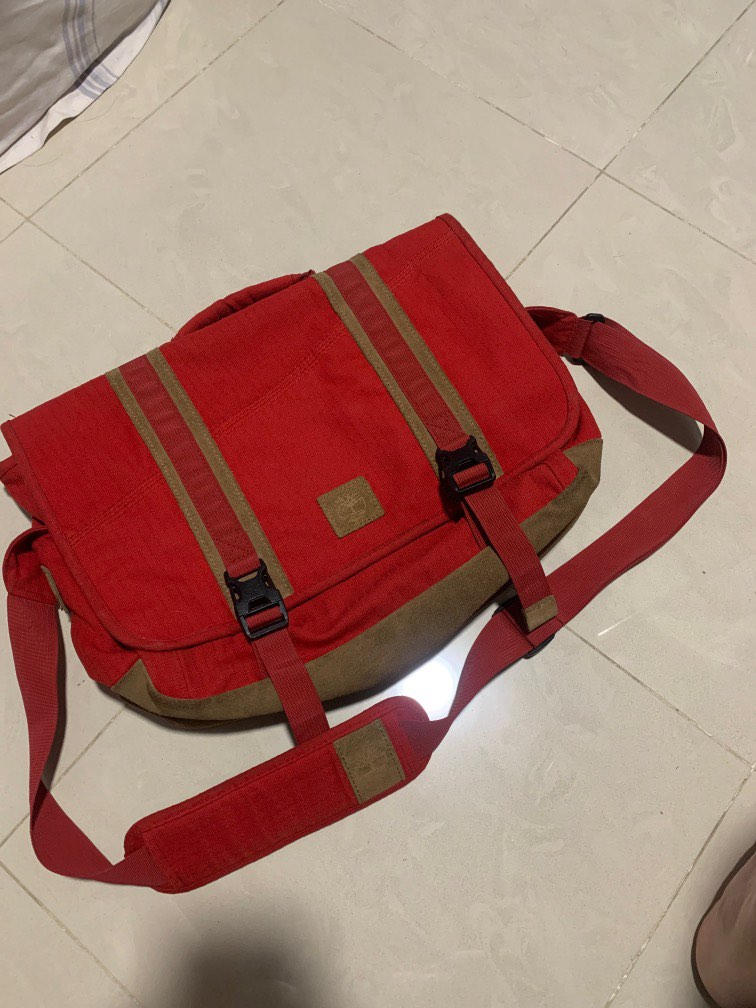 Timberland canvas on sale messenger bag