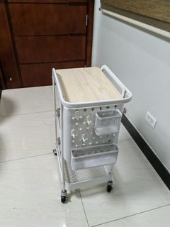 Trolley white and wood design