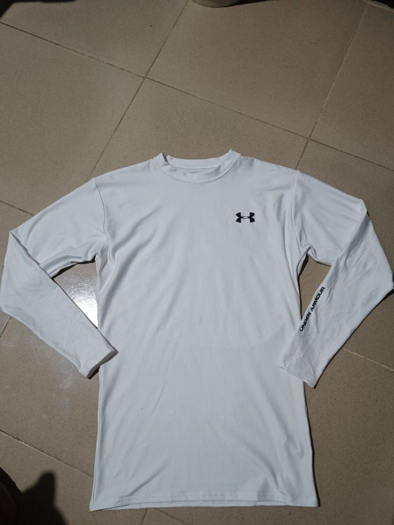 Under Armour Mens ColdGear Fitted Crew White