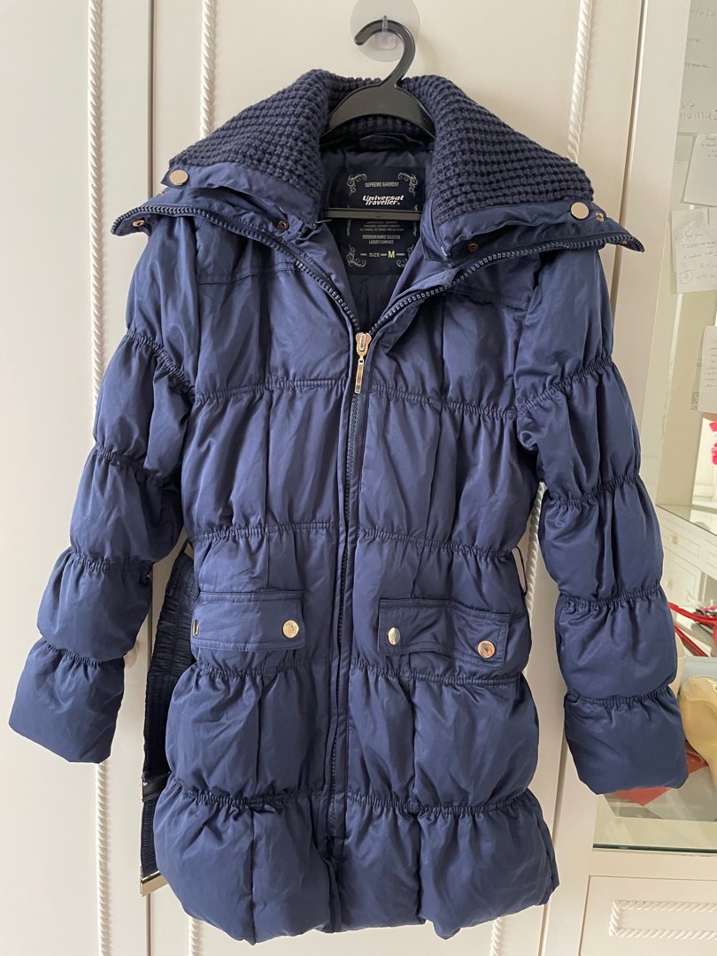 Universal Traveller Blue Winter down jacket coat size M Women s Fashion Coats Jackets and Outerwear on Carousell