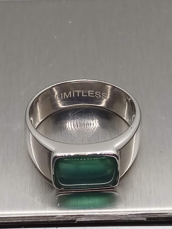 Mens emerald signet best sale ring