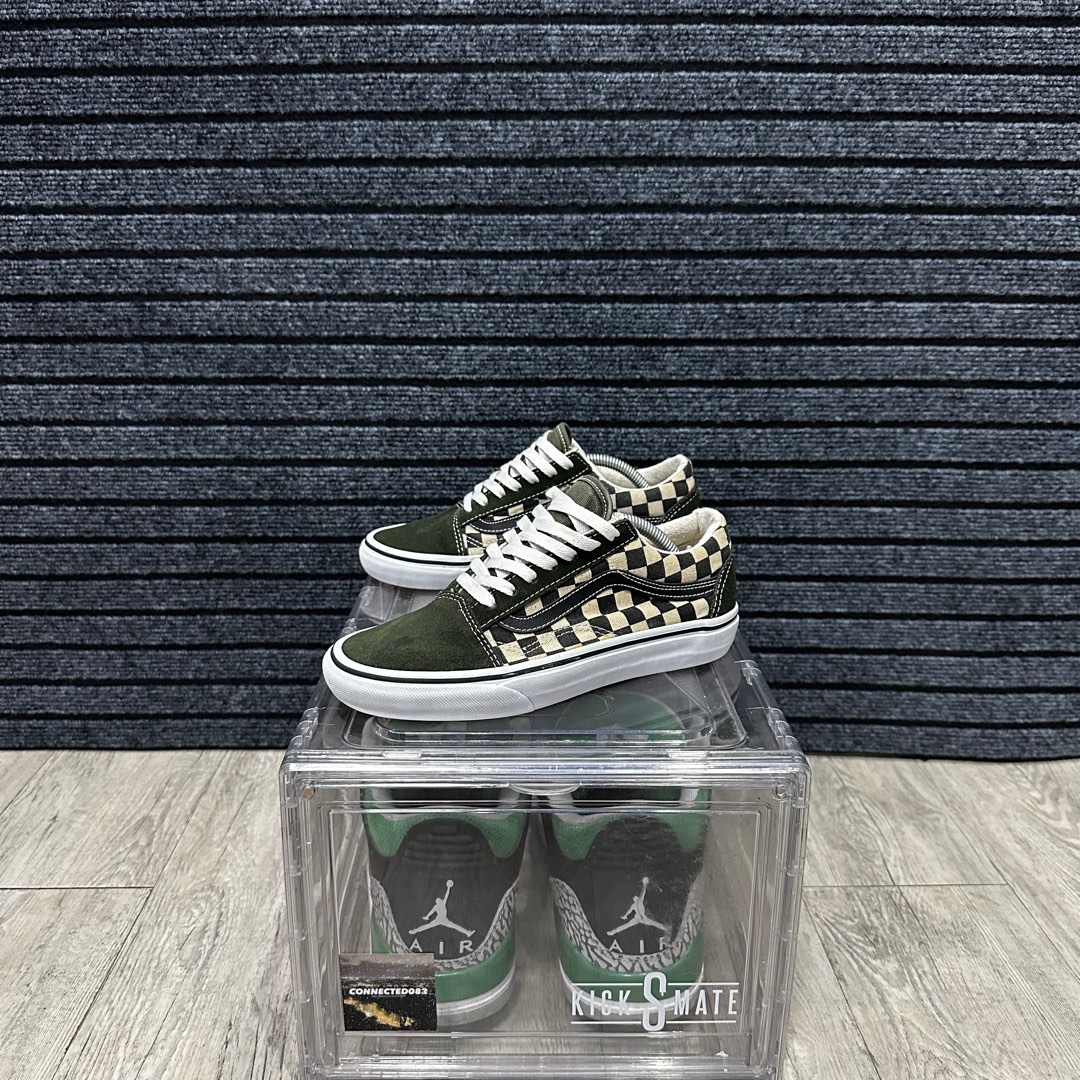 Vans Old Skool Blur Check Women s Fashion Footwear Sneakers on Carousell