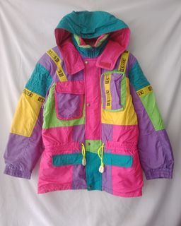 Vintage 90's Jacket Hooded Brand ESMIX