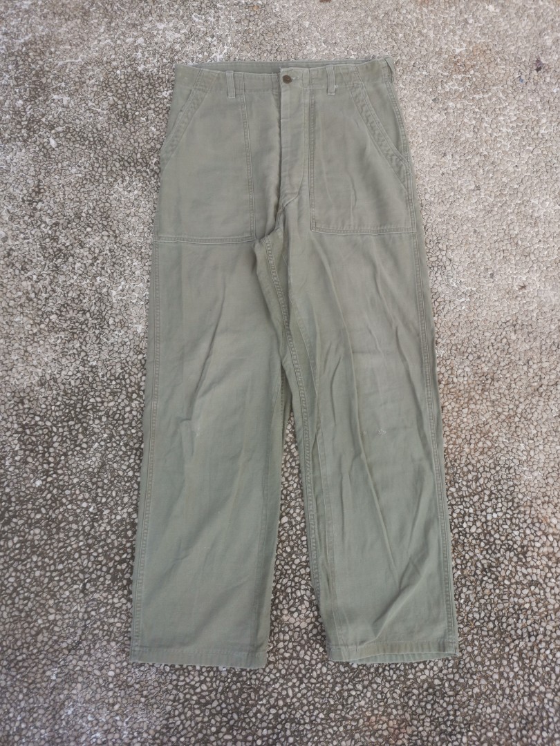 UES B402 13,2oz Selvedge Sateen Baker Pants – Olive