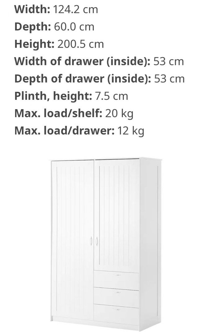 Wardrobe for sale,self collect between 5 Nov to 10Nov 2023, Furniture