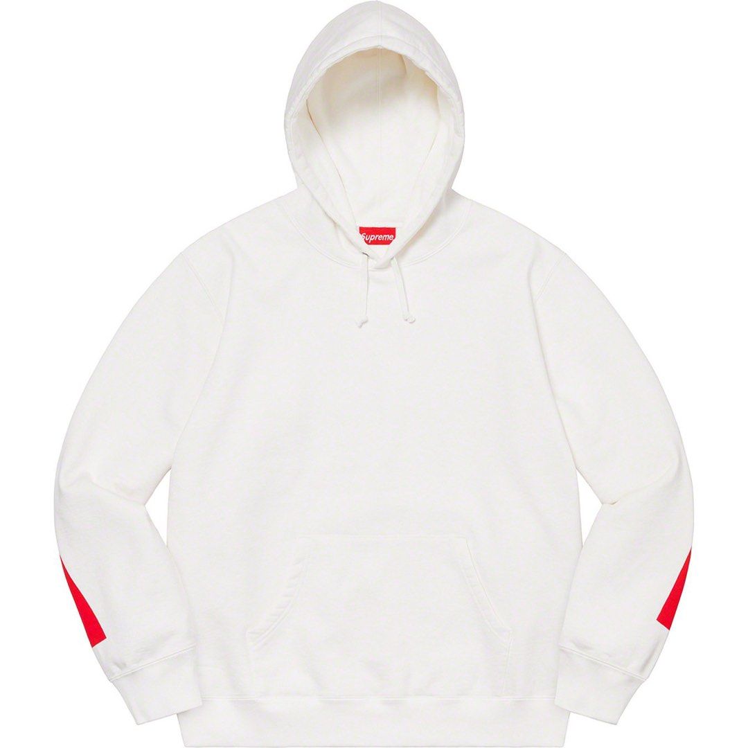 White supreme top hoodie