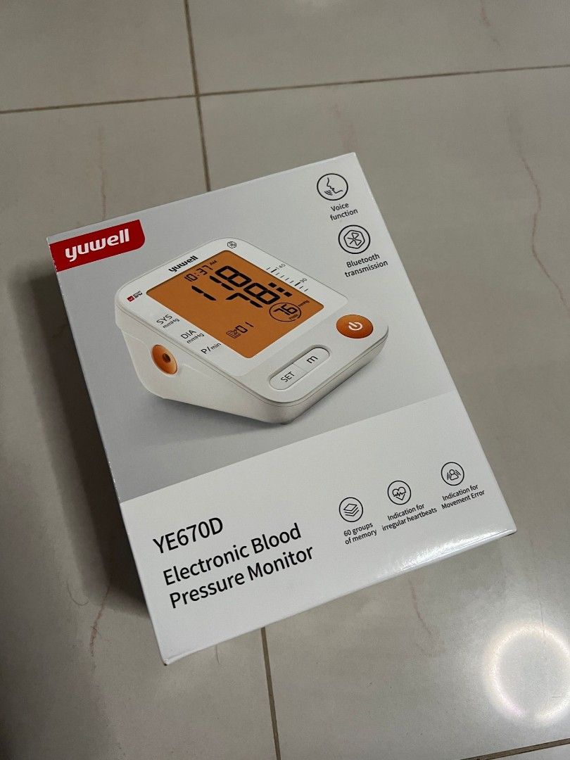 Yuwell Blood Pressure Monitor, Health & Nutrition, Health Monitors