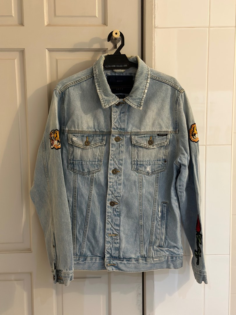 Zara Man Denim Jacket, Men's Fashion, Coats, Jackets and Outerwear on Carousell